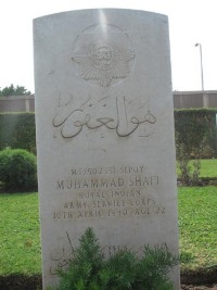 Heliopolis War Cemetery - Muhammad Shafi, 